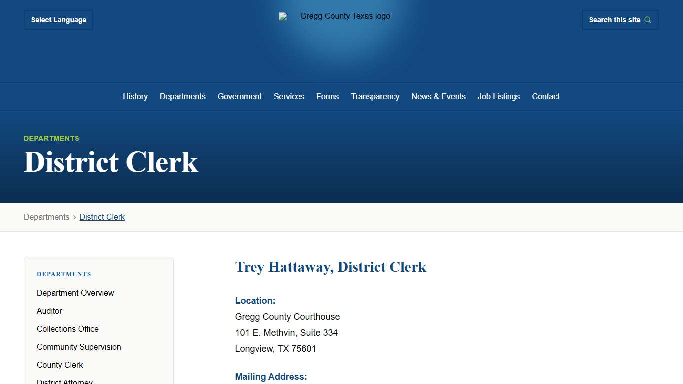 District Clerk / Gregg County