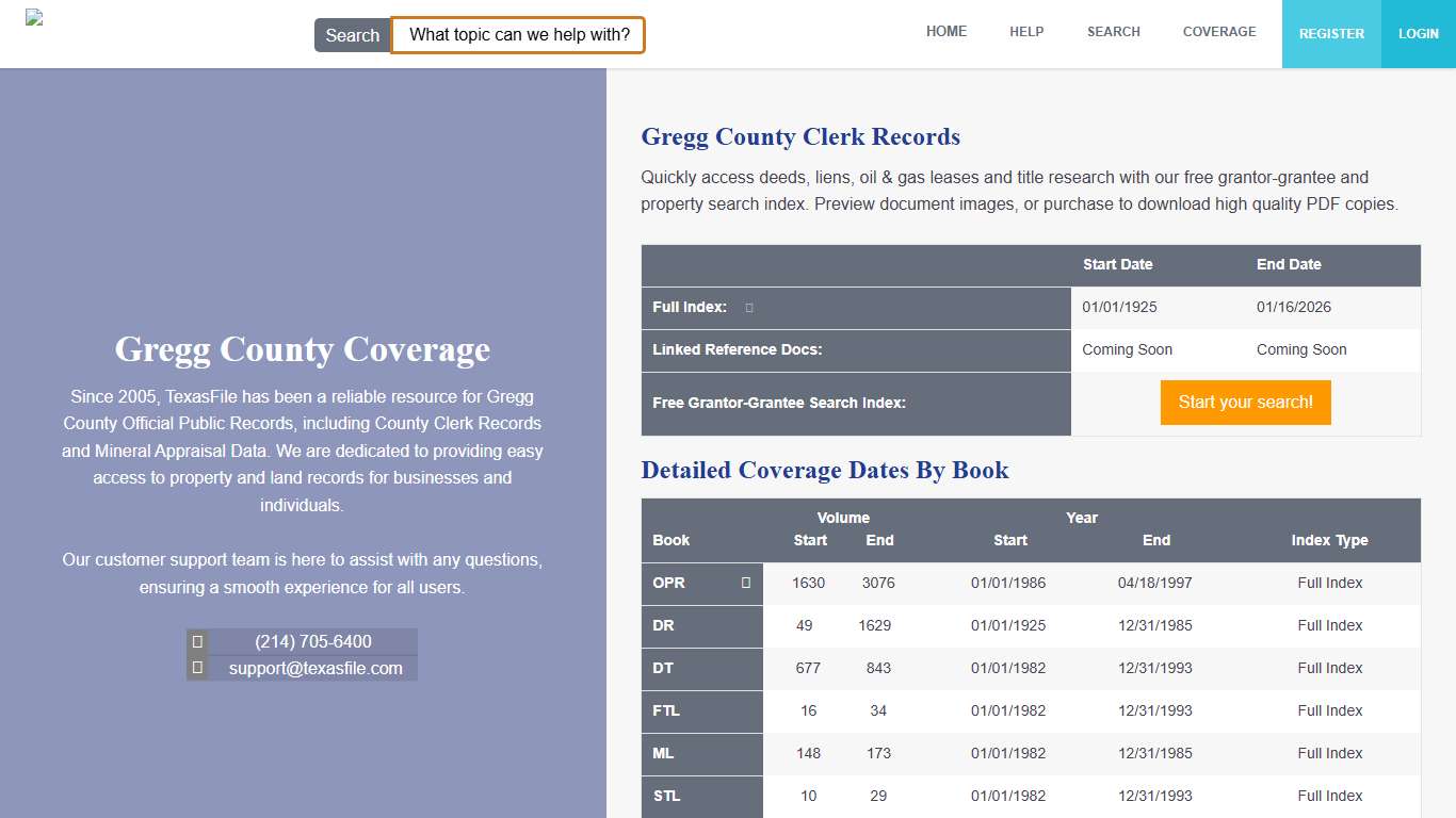 Gregg County Clerk Official Public Records TexasFile